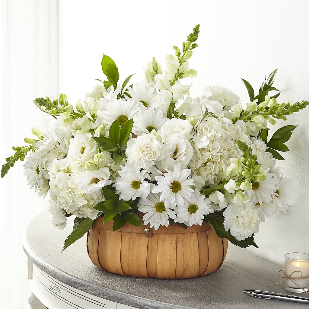 Pure Ivory Basket – LESLIE'S FLOWERS & PARTY SUPPLIES, Howell NJ