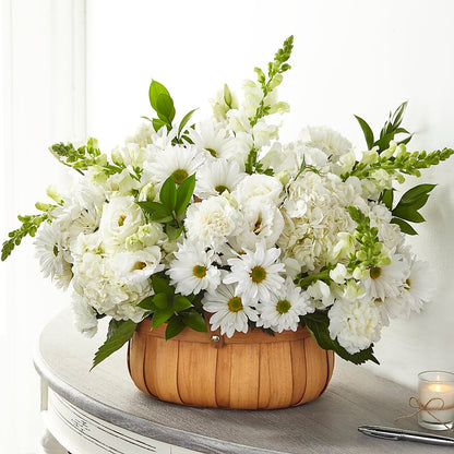 Pure Ivory Basket – LESLIE'S FLOWERS & PARTY SUPPLIES, Howell NJ