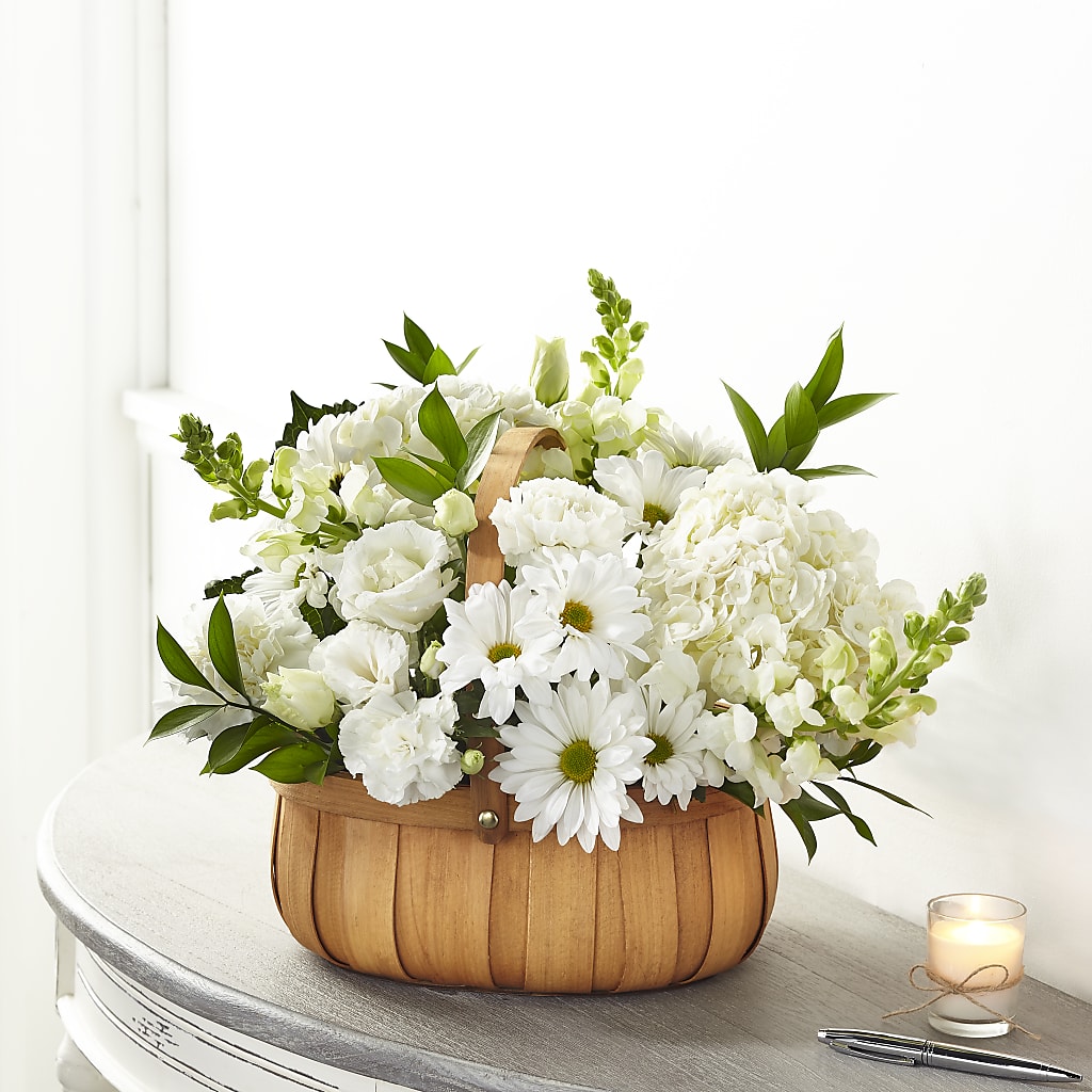 Pure Ivory Basket – LESLIE'S FLOWERS & PARTY SUPPLIES, Howell NJ