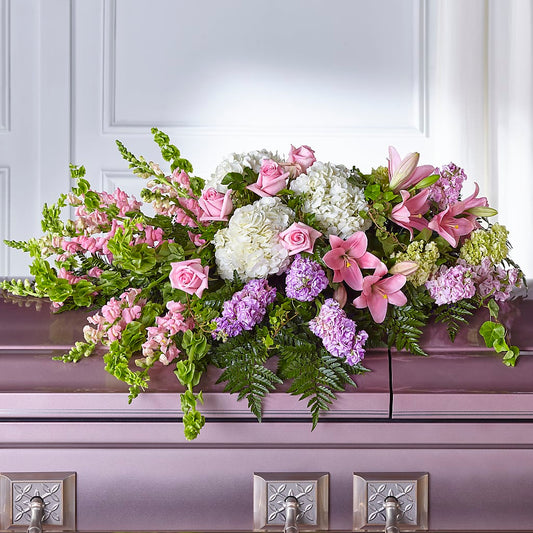 Life's Gratitude Casket Spray – LESLIE'S FLOWERS & PARTY SUPPLIES, Howell NJ