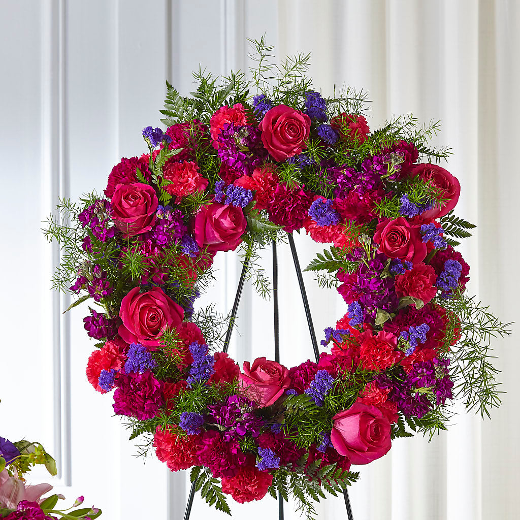 Calming Colors Wreath – LESLIE'S FLOWERS & PARTY SUPPLIES, Howell NJ