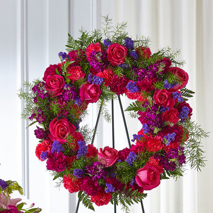 Calming Colors Wreath – LESLIE'S FLOWERS & PARTY SUPPLIES, Howell NJ