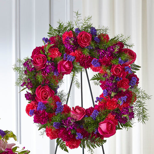 Calming Colors Wreath – LESLIE'S FLOWERS & PARTY SUPPLIES, Howell NJ