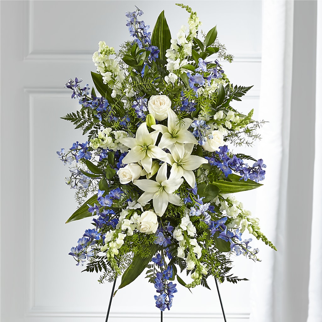 Faithful Friend Standing Spray – LESLIE'S FLOWERS & PARTY SUPPLIES, Howell NJ