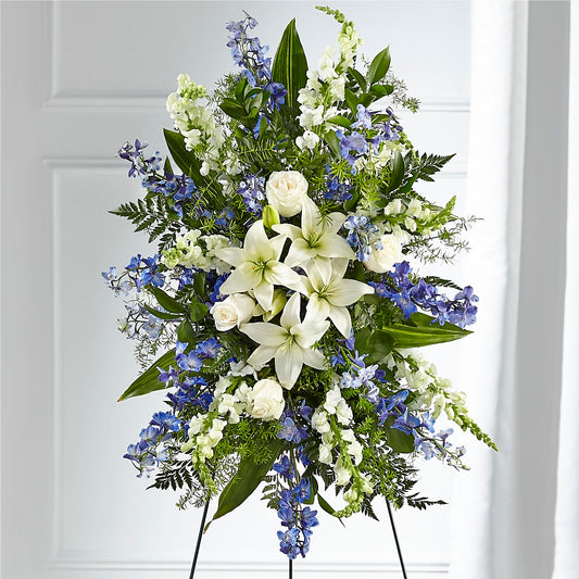 Faithful Friend Standing Spray – LESLIE'S FLOWERS & PARTY SUPPLIES, Howell NJ
