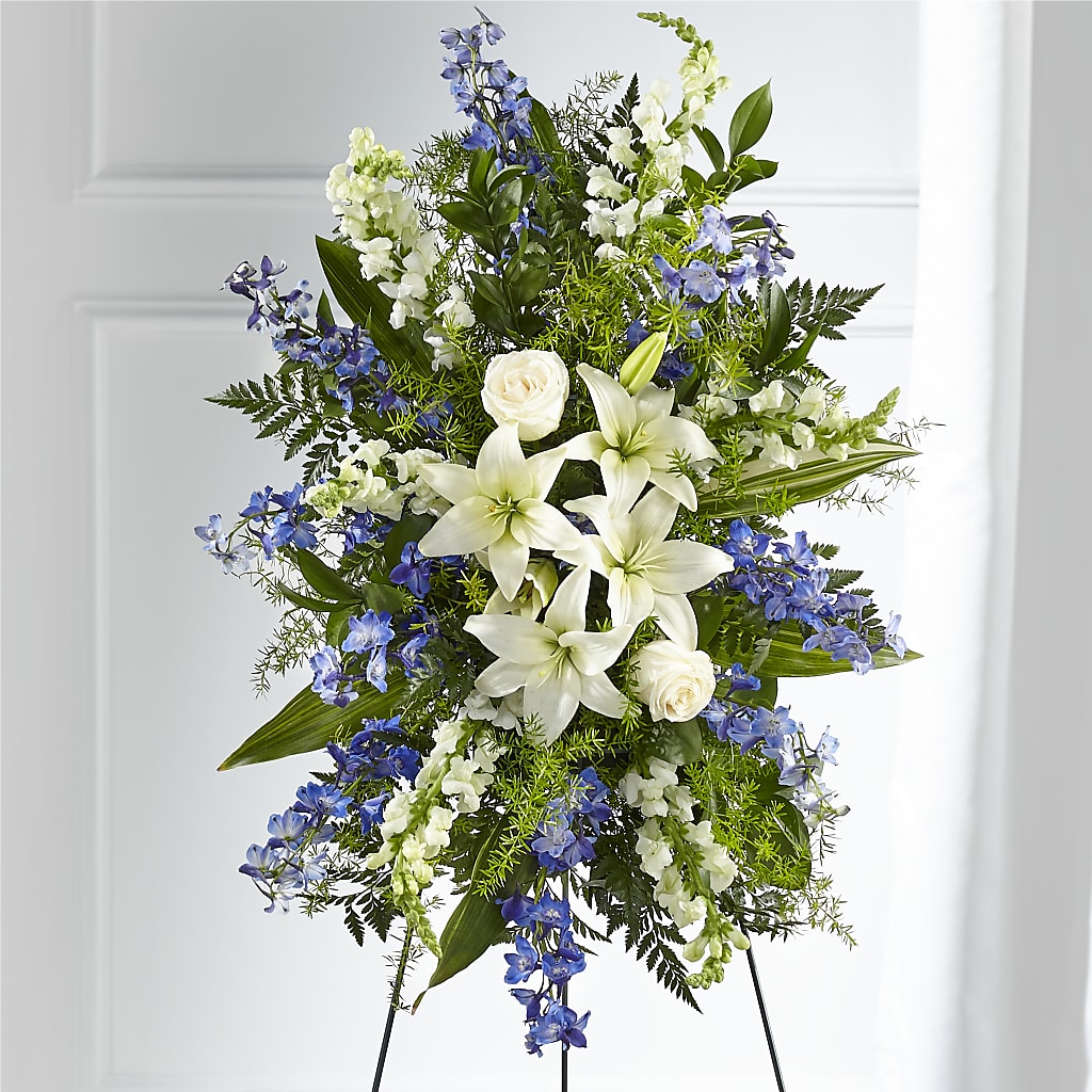 Faithful Friend Standing Spray – LESLIE'S FLOWERS & PARTY SUPPLIES, Howell NJ