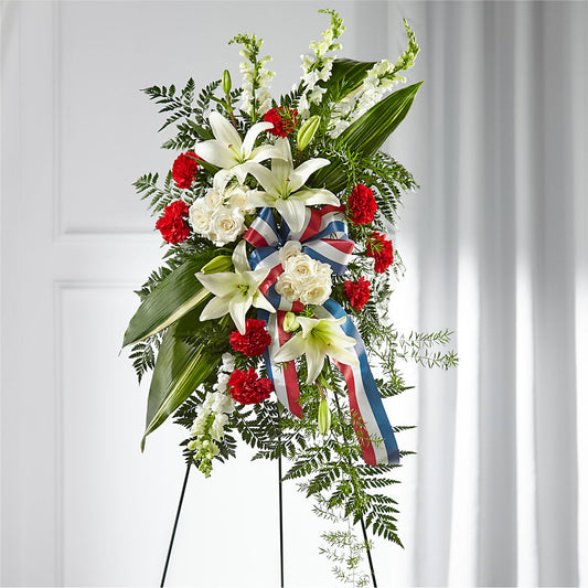 Stars of Life Standing Spray – LESLIE'S FLOWERS & PARTY SUPPLIES, Howell NJ