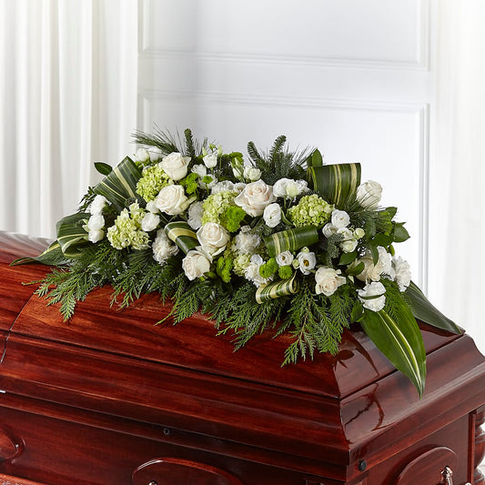 Hopeful Gesture Casket Spray – LESLIE'S FLOWERS & PARTY SUPPLIES, Howell NJ