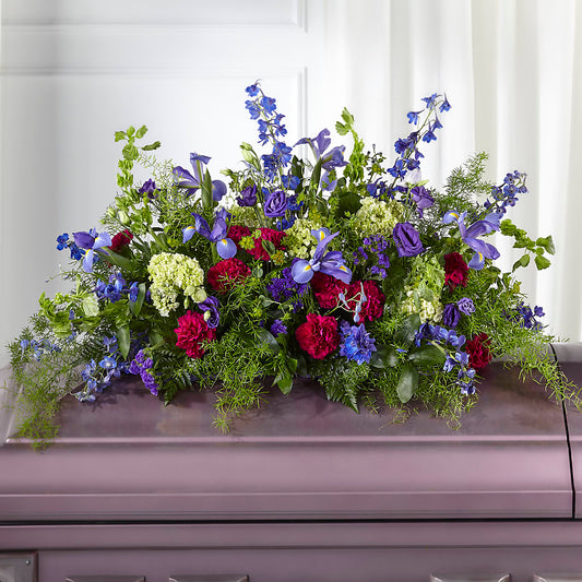 Always Treasured Casket Spray – LESLIE'S FLOWERS & PARTY SUPPLIES, Howell NJ