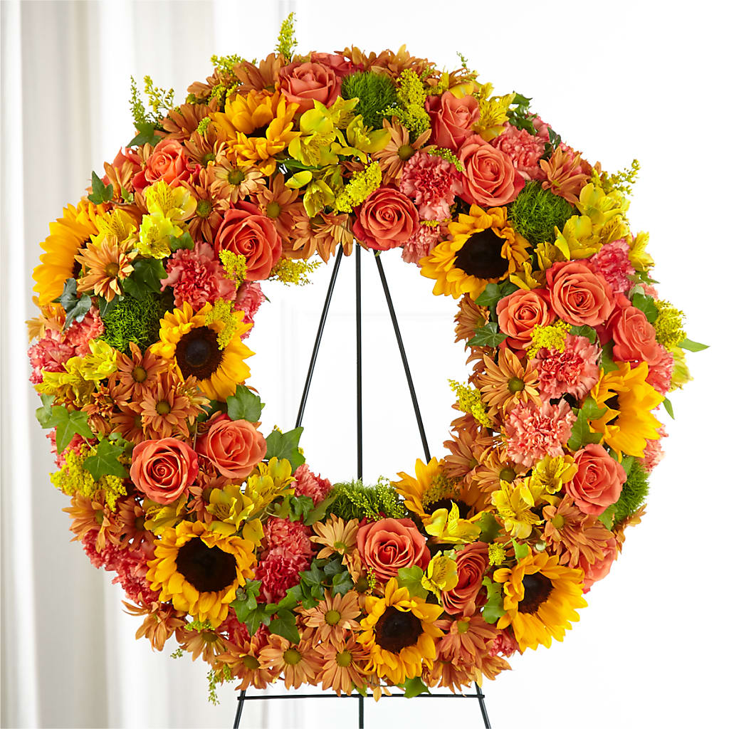 Autumnal Memories Wreath (Standard) – LESLIE'S FLOWERS & PARTY SUPPLIES, Howell NJ