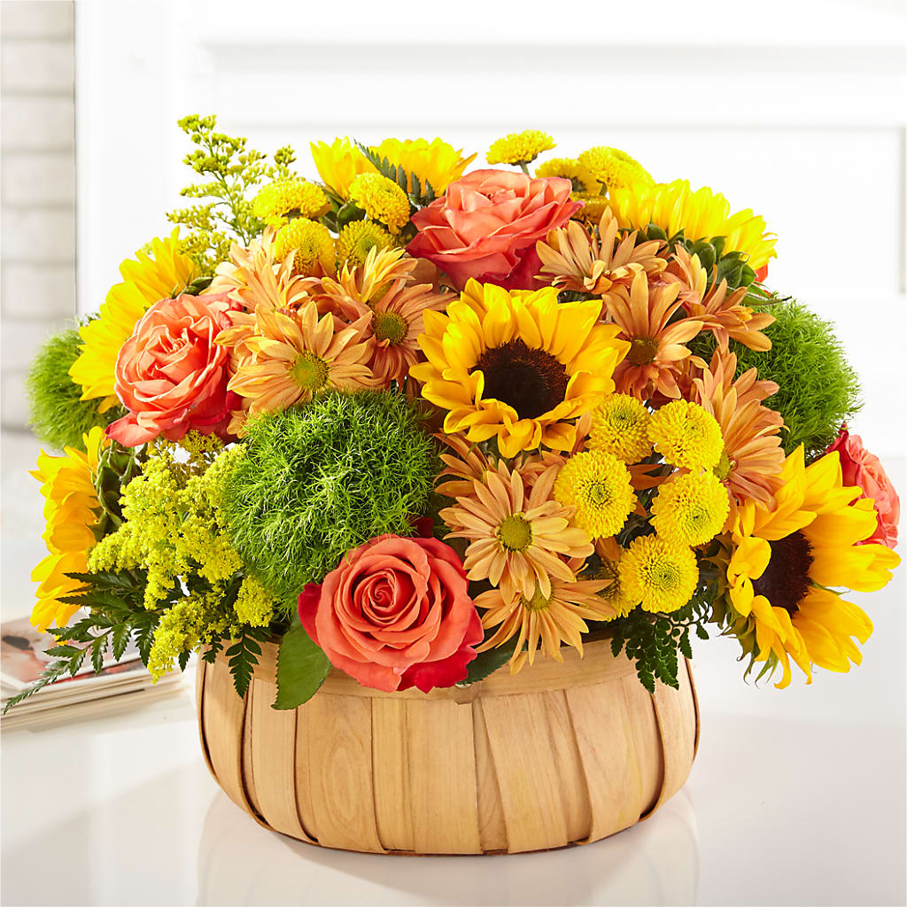 Harvest Sunflower Basket – LESLIE'S FLOWERS & PARTY SUPPLIES, Howell NJ