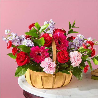 Pink Picnic Basket – LESLIE'S FLOWERS & PARTY SUPPLIES, Howell NJ