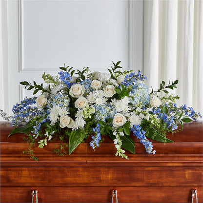 Timeless Essence Casket Spray – LESLIE'S FLOWERS & PARTY SUPPLIES, Howell NJ