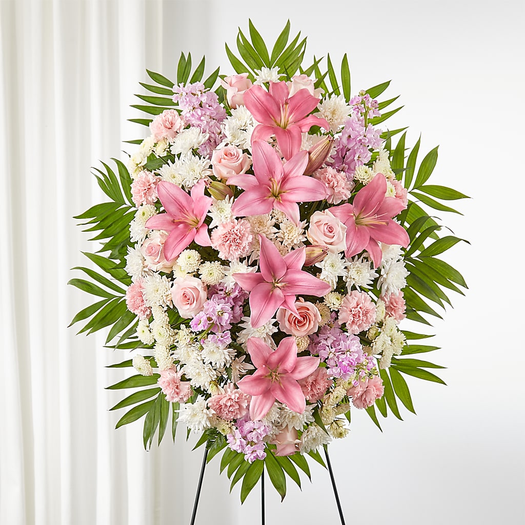 Offering Solace Standing Spray – LESLIE'S FLOWERS & PARTY SUPPLIES, Howell NJ