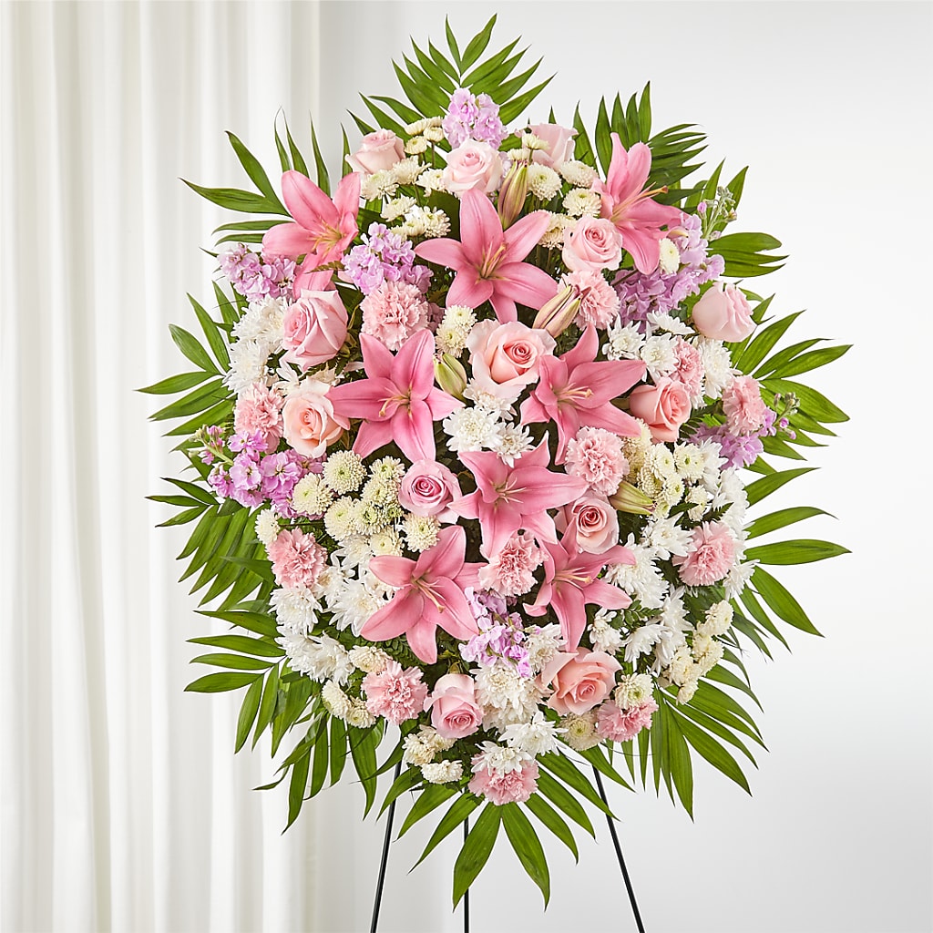 Offering Solace Standing Spray – LESLIE'S FLOWERS & PARTY SUPPLIES, Howell NJ