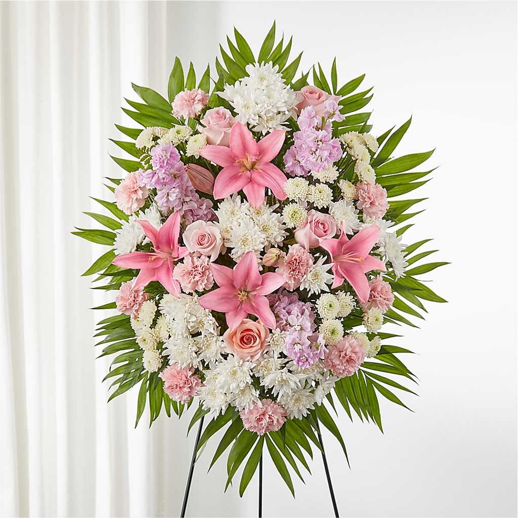 Offering Solace Standing Spray – LESLIE'S FLOWERS & PARTY SUPPLIES, Howell NJ