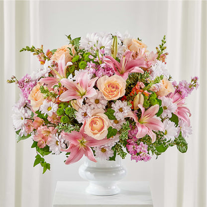 Heartfelt Gesture Urn Arrangement – LESLIE'S FLOWERS & PARTY SUPPLIES, Howell NJ