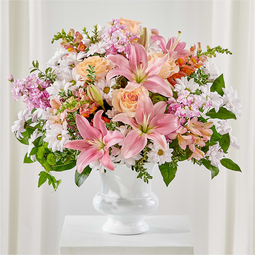 Heartfelt Gesture Urn Arrangement – LESLIE'S FLOWERS & PARTY SUPPLIES, Howell NJ