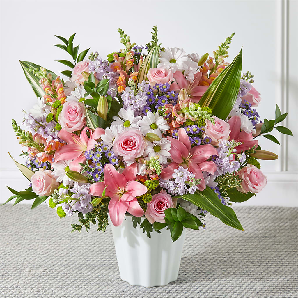 Abundant Compassion Floor Basket – LESLIE'S FLOWERS & PARTY SUPPLIES, Howell NJ