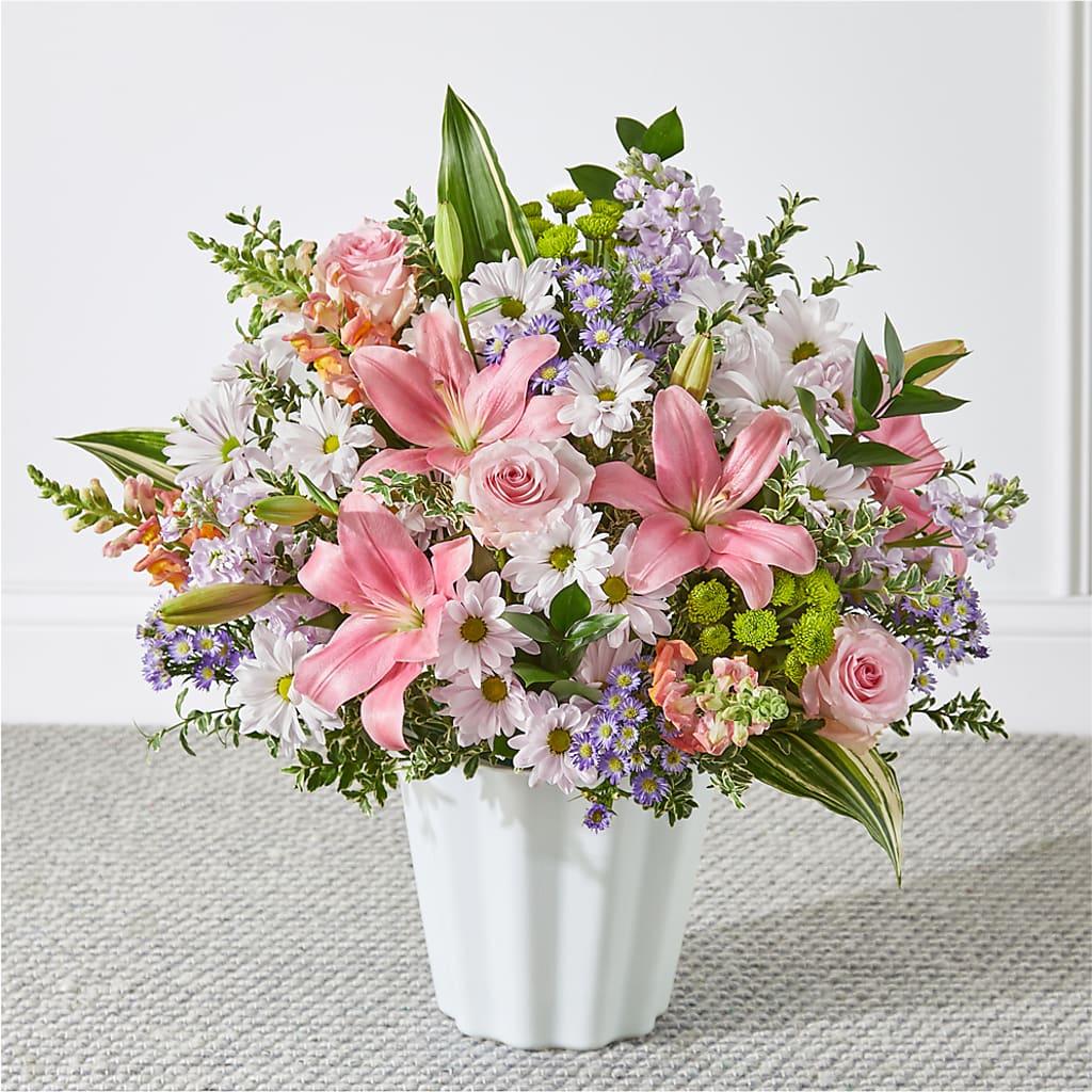 Abundant Compassion Floor Basket – LESLIE'S FLOWERS & PARTY SUPPLIES, Howell NJ