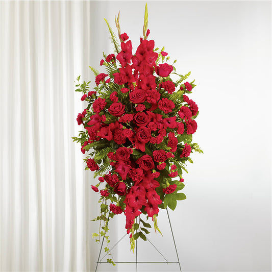 From the Heart Standing Spray – LESLIE'S FLOWERS & PARTY SUPPLIES, Howell NJ
