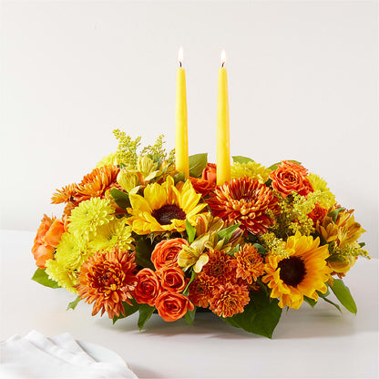 Autumn Harmony Centerpiece – LESLIE'S FLOWERS & PARTY SUPPLIES, Howell NJ