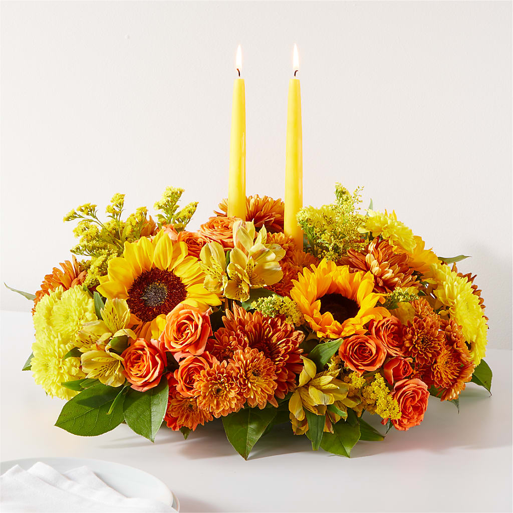Autumn Harmony Centerpiece – LESLIE'S FLOWERS & PARTY SUPPLIES, Howell NJ