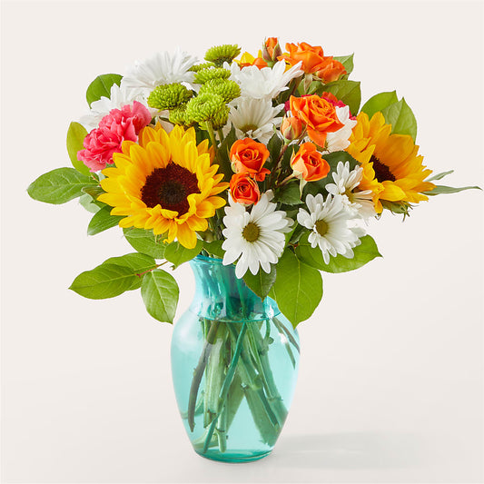 Sun-drenched Blooms Bouquet – LESLIE'S FLOWERS & PARTY SUPPLIES, Howell NJ