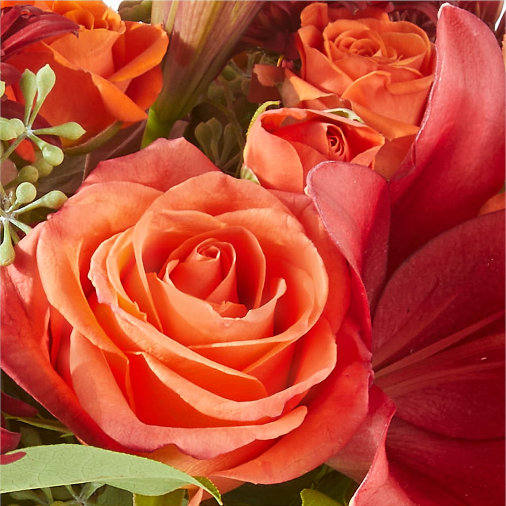 Crimson Leaves Bouquet – LESLIE'S FLOWERS & PARTY SUPPLIES, Howell NJ