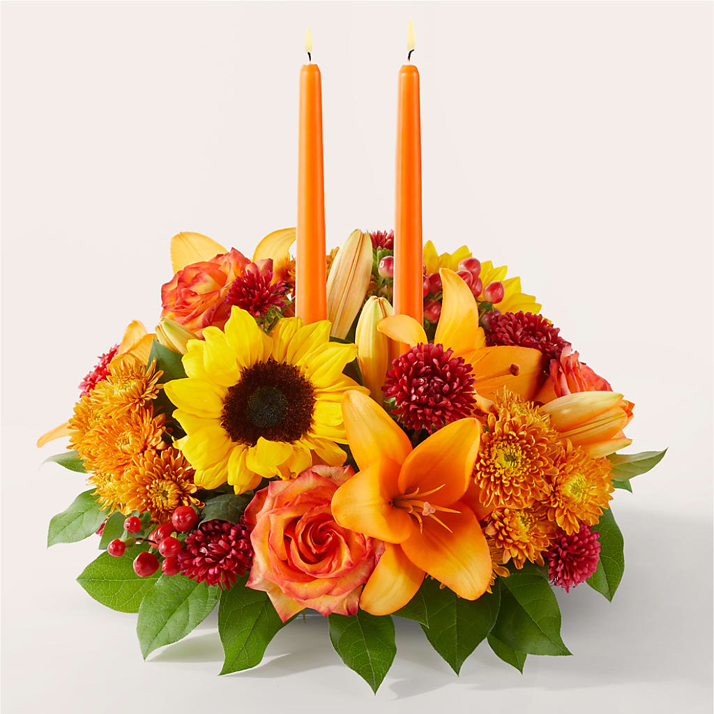 Grateful Centerpiece – LESLIE'S FLOWERS & PARTY SUPPLIES, Howell NJ