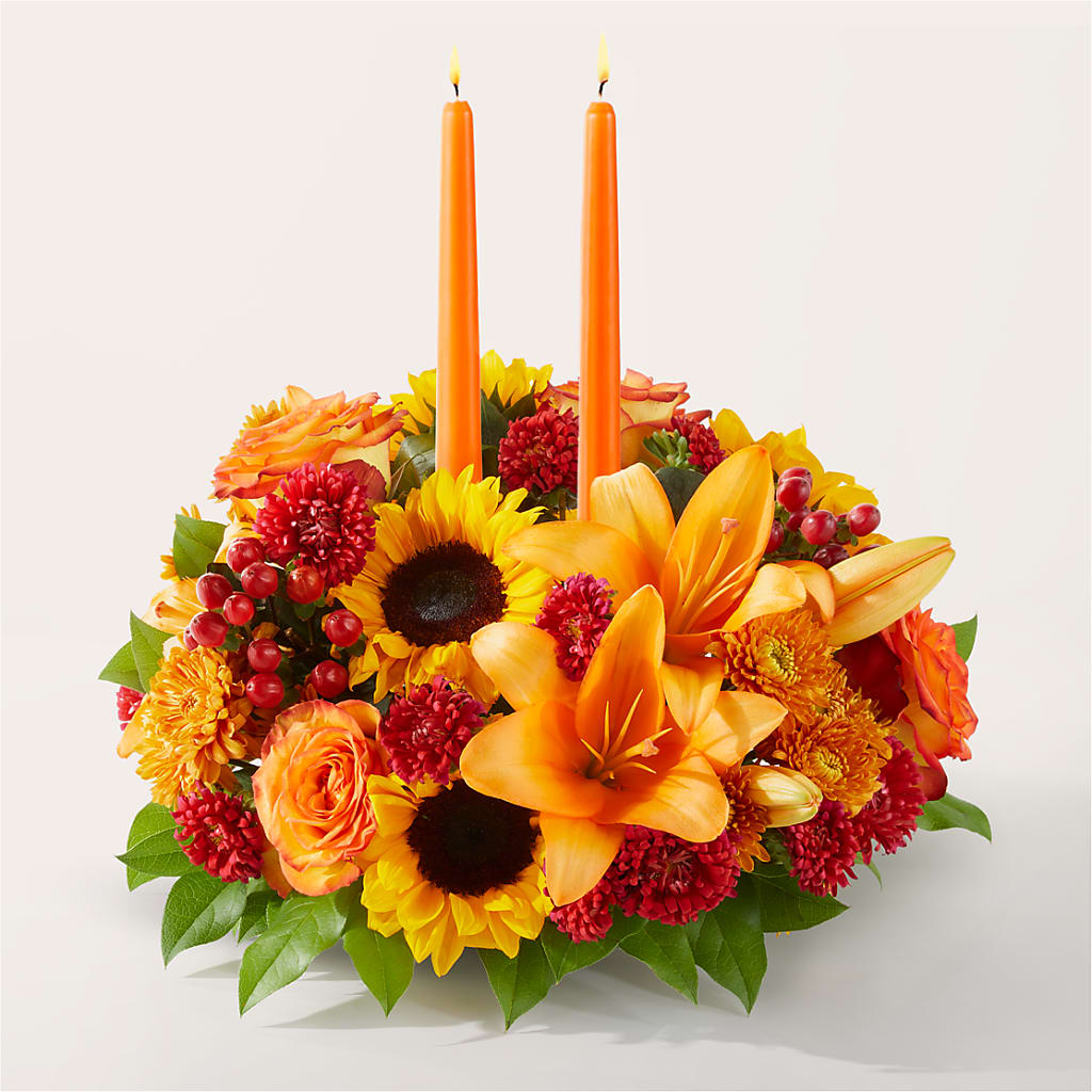 Grateful Centerpiece – LESLIE'S FLOWERS & PARTY SUPPLIES, Howell NJ