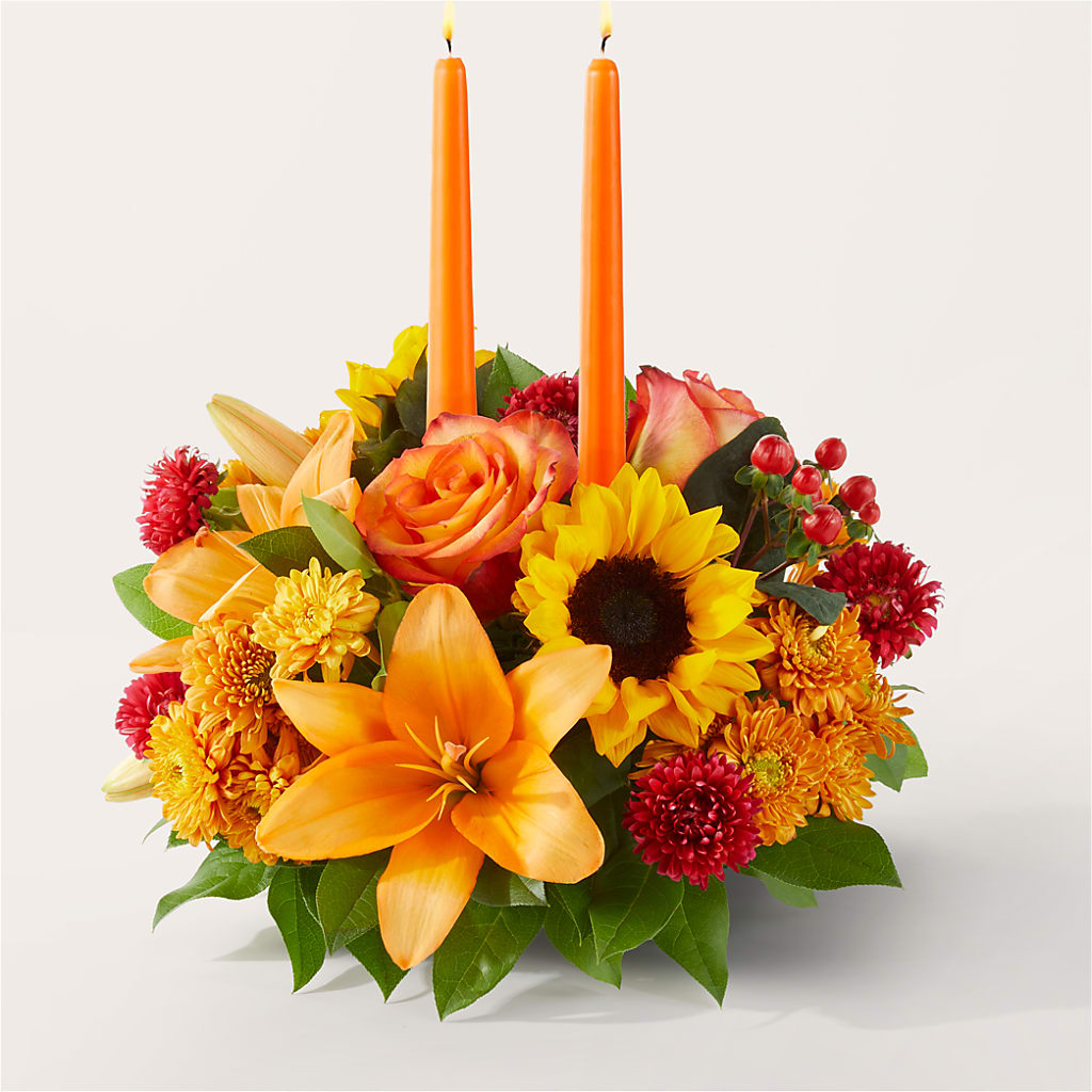 Grateful Centerpiece – LESLIE'S FLOWERS & PARTY SUPPLIES, Howell NJ
