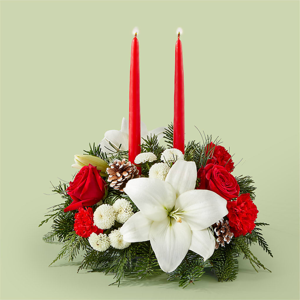 Seasonal Festivities Centerpiece – LESLIE'S FLOWERS & PARTY SUPPLIES, Howell NJ