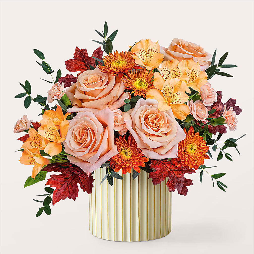 Spiced Latte Bouquet with Ivory Vase – LESLIE'S FLOWERS & PARTY SUPPLIES, Howell NJ