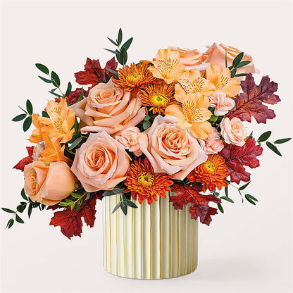 Spiced Latte Bouquet with Ivory Vase – LESLIE'S FLOWERS & PARTY SUPPLIES, Howell NJ