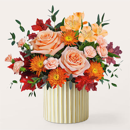 Spiced Latte Bouquet with Ivory Vase – LESLIE'S FLOWERS & PARTY SUPPLIES, Howell NJ