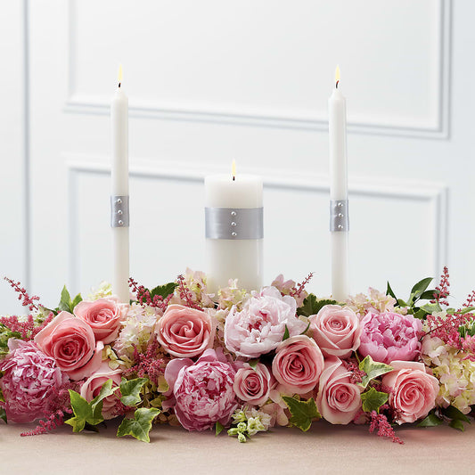 Worldwide Romance Unity Candle Arrangement – LESLIE'S FLOWERS & PARTY SUPPLIES, Howell NJ
