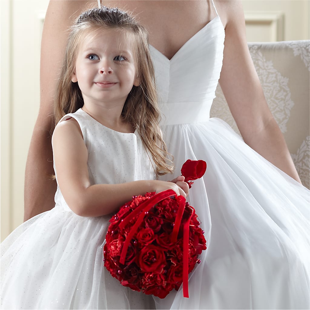 Pure at Heart Flower Girl Arrangement – LESLIE'S FLOWERS & PARTY SUPPLIES, Howell NJ